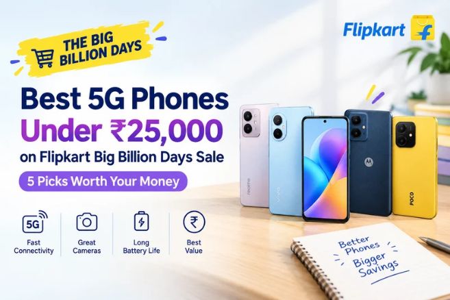 Best 5G Phones Under ₹25,000 on The Big Billion Days Sale: 5 Picks Worth Your Money