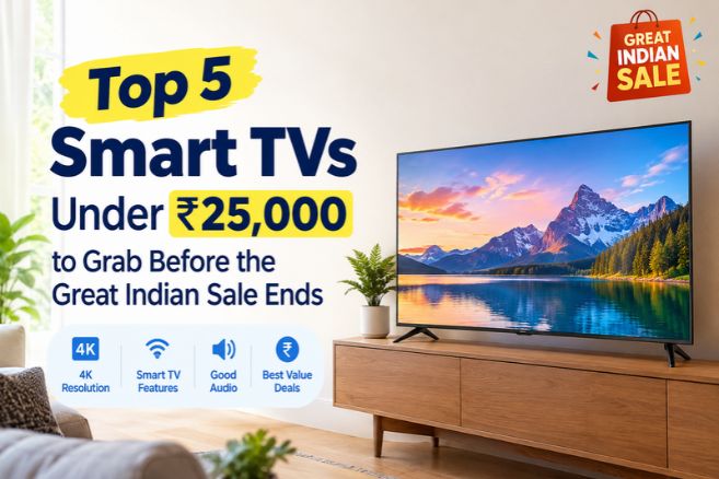 Top 5 Smart TVs Under ₹25,000 to Grab Before the Great Indian Sale Ends