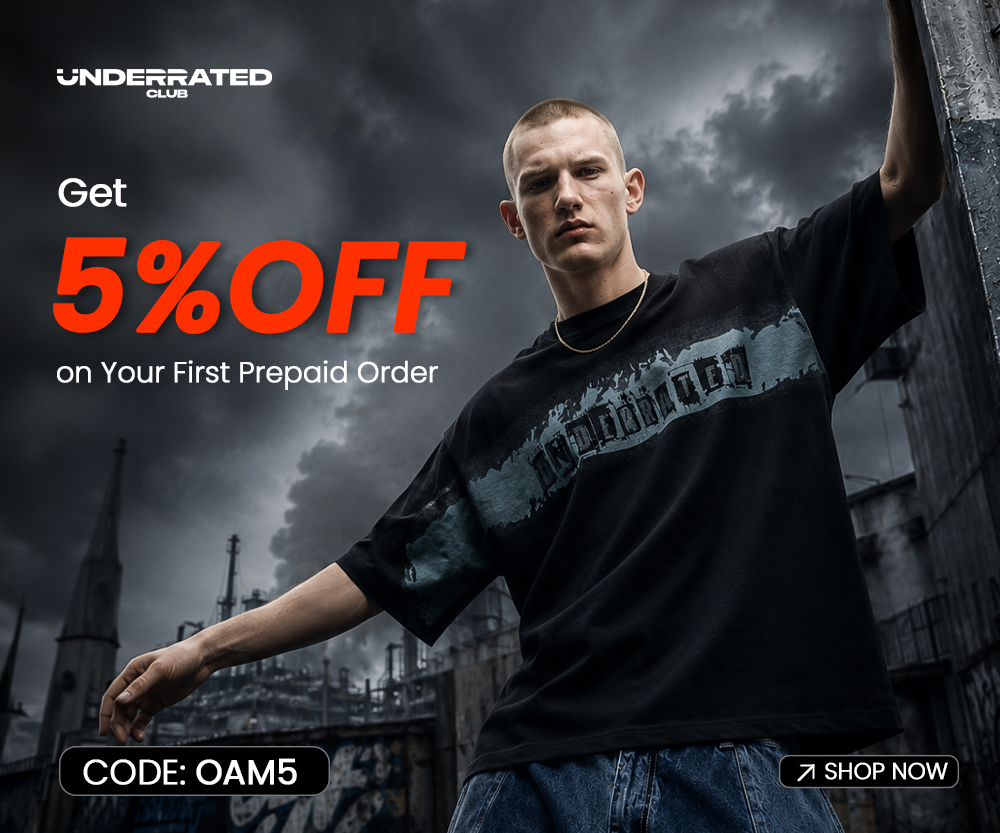Flat 5% OFF on First Prepaid Order at Underrated Club